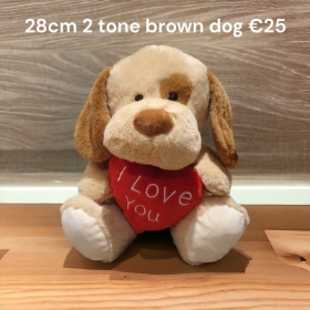 28cm 2 tone brown dog
