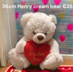 36cm Henry cream bear