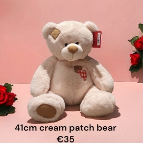 41cm cream patch bear