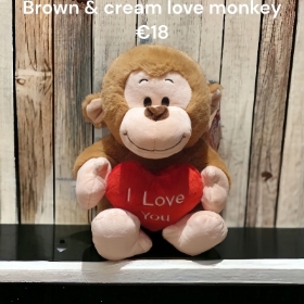 Brown and cream love monkey