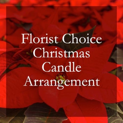 Florist choice Christmas candle table arrangement