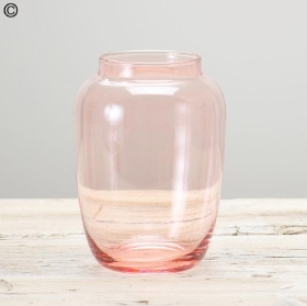 Hand Blown Blush Pink Glass