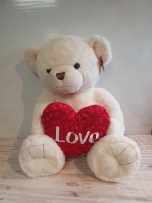 CREAM SNUGGLES BEAR 45CM