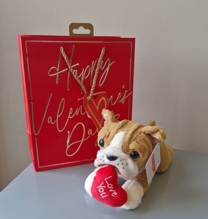 Bulldog in a Gift Bag