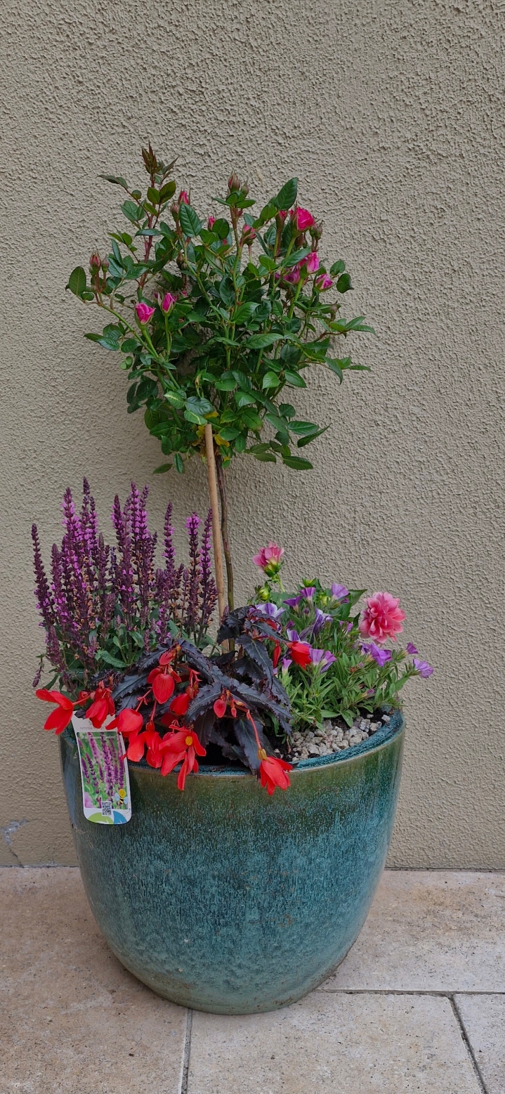 Heavy ceramic seasonal planter