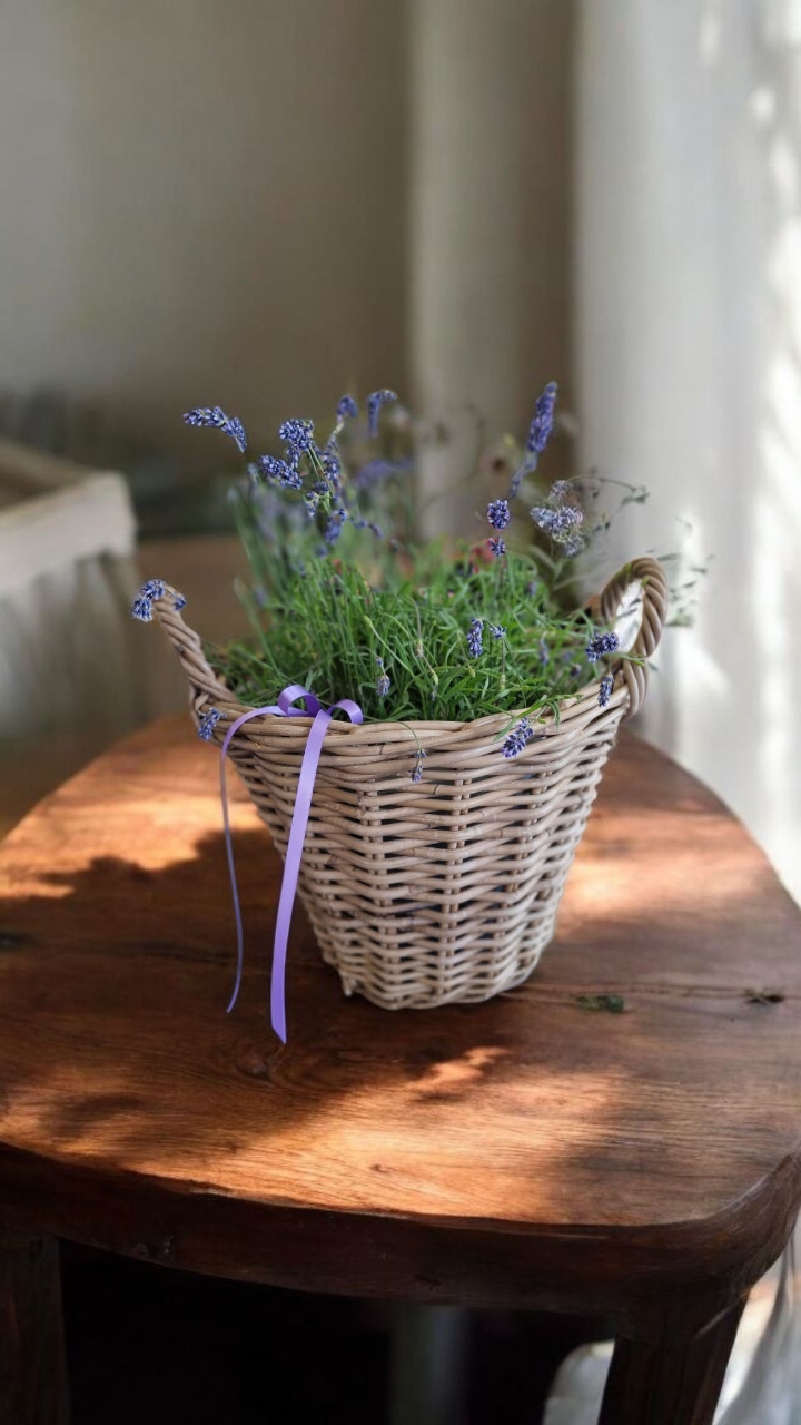 Large lavender basket