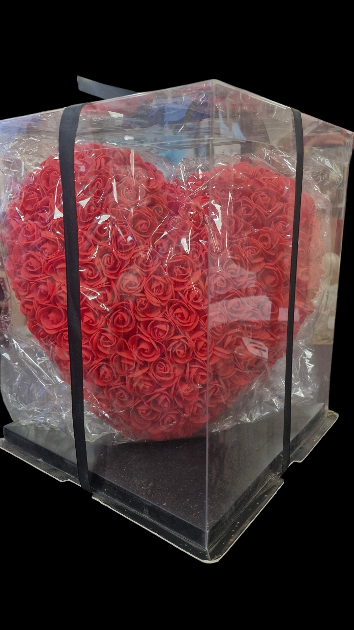 Large Red Foam Rose Heart