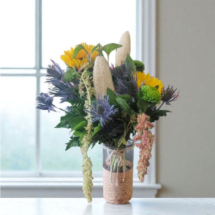 Seasonal Summer Sunflower Vase