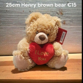 25cm Henry brown bear