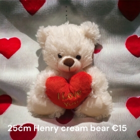 25cm Henry cream bear