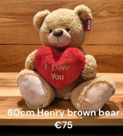 60cm Henry brown bear