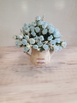 Artificial Blue Roses Jug