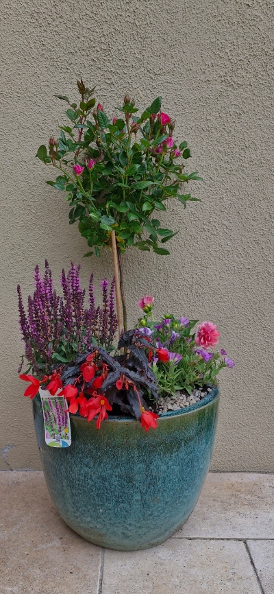 Heavy ceramic seasonal planter