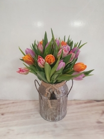 rustic tulip churn