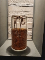 cylinder vase with cork and twine detail
