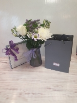 complete purple power vase + choc gift set